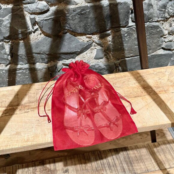 René Caovilla Caterina 40 Crystal Embellished Bow Strap Sandals - Picture 11 of 11